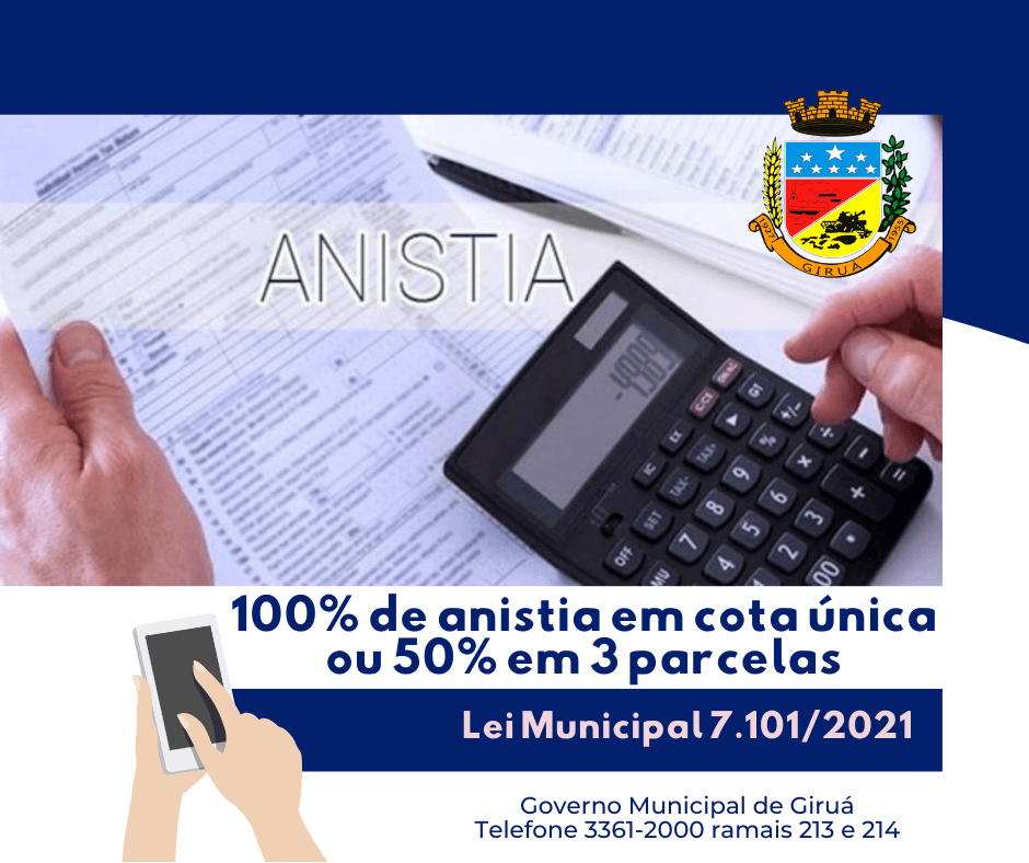 Nova oportunidade para quitar dívidas com a Prefeitura com anistia